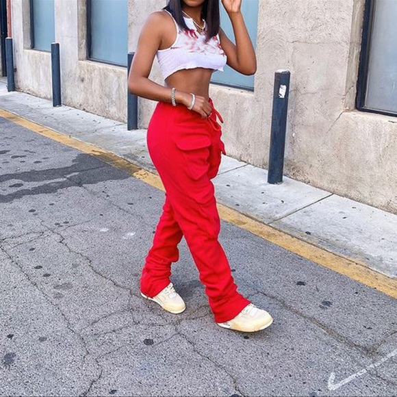 Multi Pocket Stacked Joggers🩸 - Picture 6 of 8